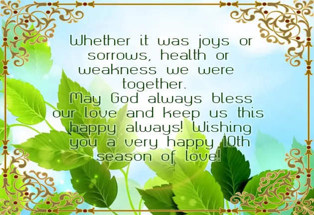 Tenth Wedding Anniversary Tenth Wedding Anniversary