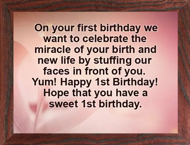 Birthday Thoughts For Baby Girl
