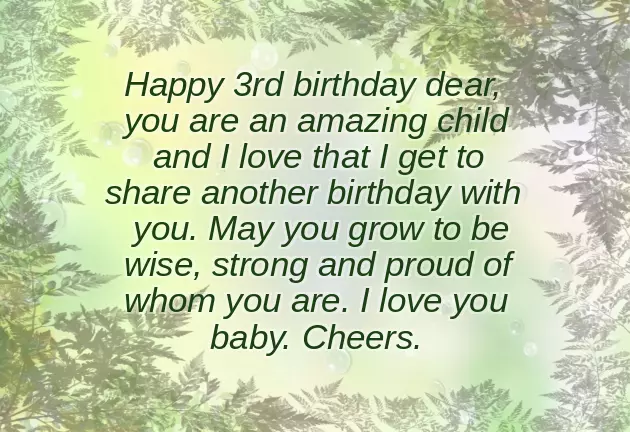 Happy 3Rd Birthday My Daughter
