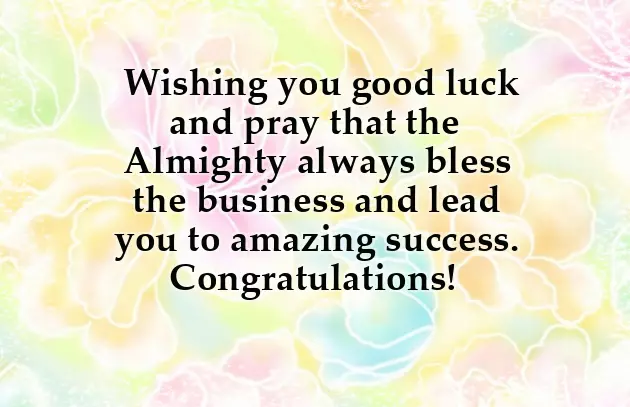 Congratulations On Your New Business