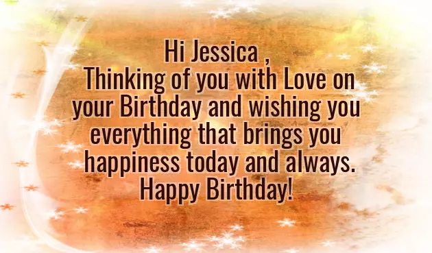Happy Birthday Jessica