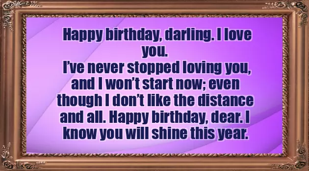 Birthday Wishes For A Lover Far Away