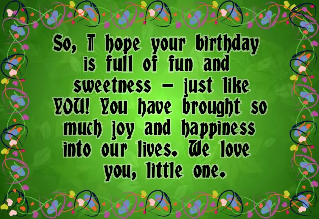 Happy Birthday Wishes To Small Child