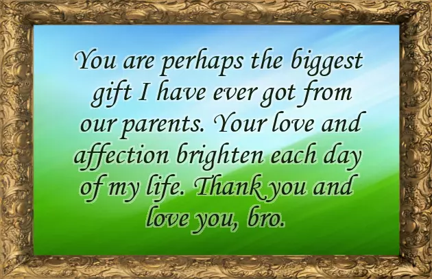 Brother Wishes Sister