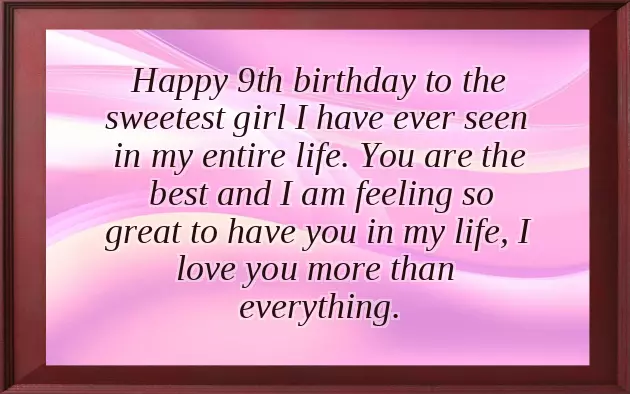 Birthday Wishes For A 9 Year Old Girl Birthday Wishes For A 9 Year Old Girl