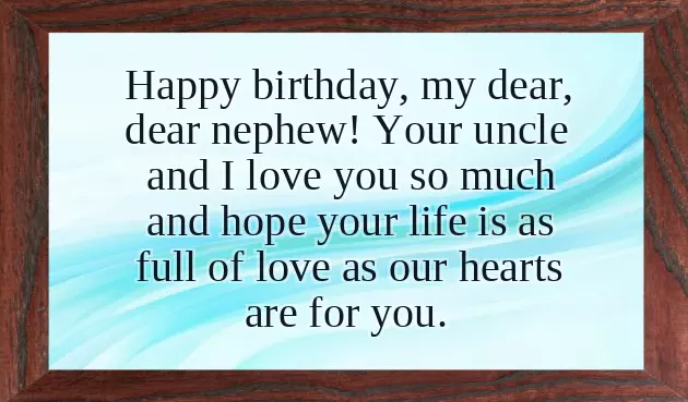 Happy Birthday To Special Nephew