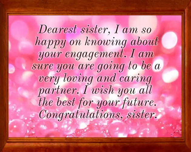 Congratulations Sister For Engagement
