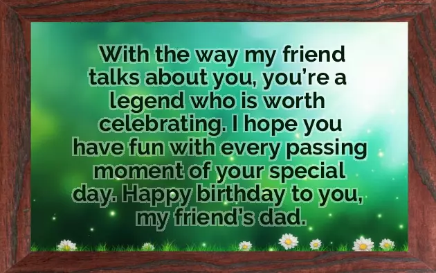 Birthday Wishes To Friends Father