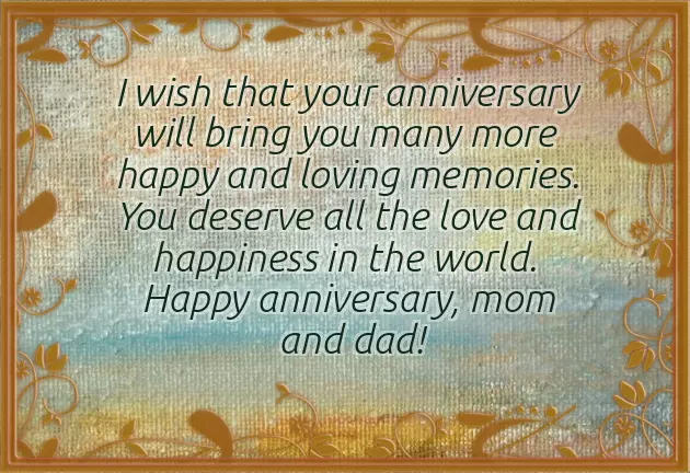 Wishes For Anniversary To Mom Dad