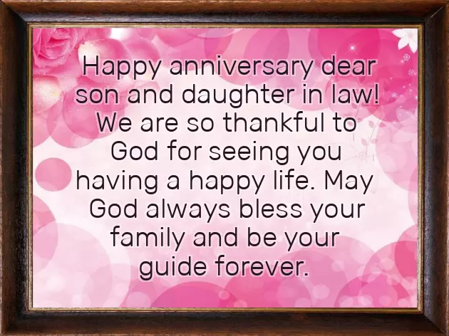 1St Wedding Anniversary Wishes For Daughter And Son In Law