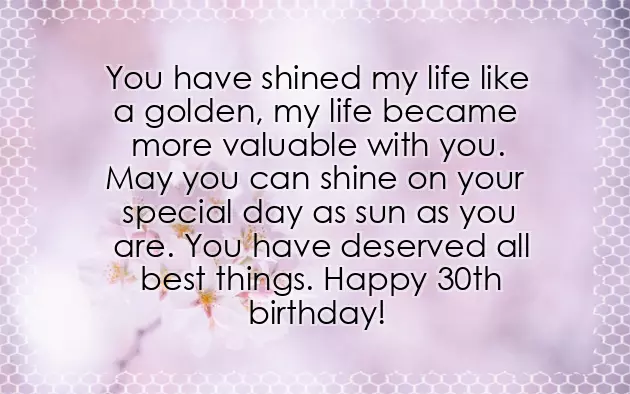 Birthday Wishes For 30 Year Old Man