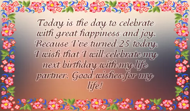 25Th Birthday Wishes For Girlfriend 25Th Birthday Wishes For Girlfriend
