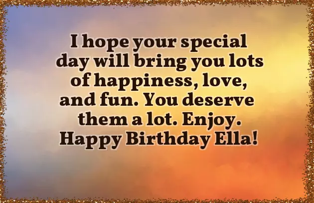 Happy Birthday To Ella Happy Birthday To Ella