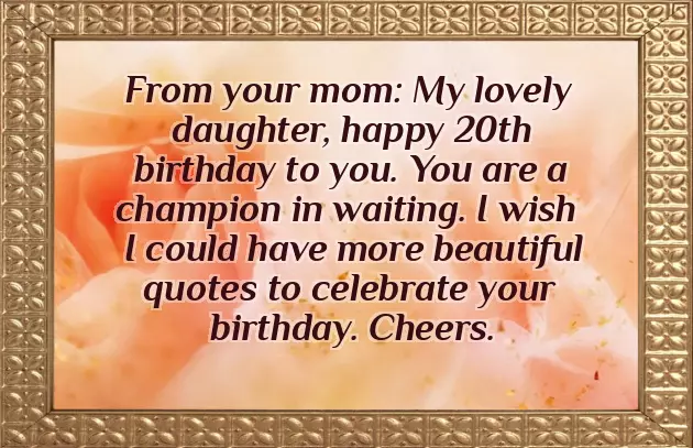 Birthday Wishes For Daughter 20Th Birthday Wishes For Daughter 20Th