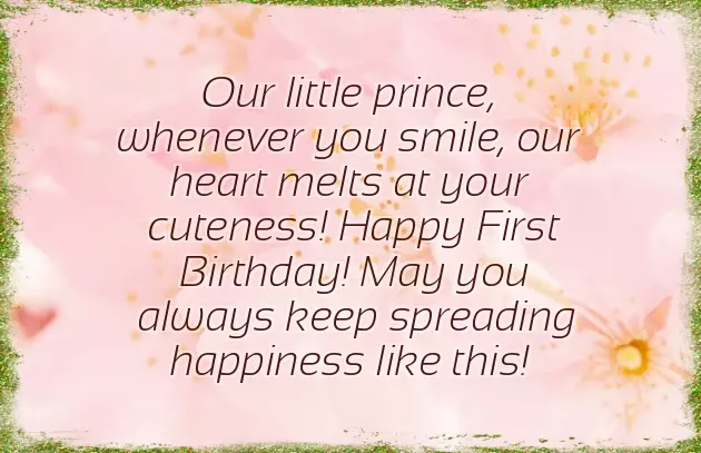 Baby Birthday Wishes For Boy