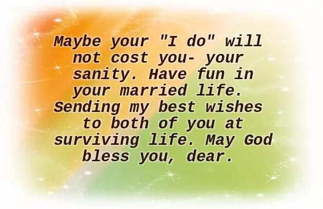 Cute Wedding Congrats Message