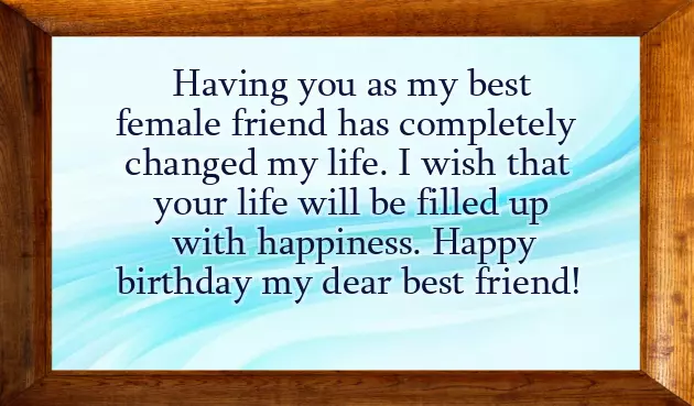 Happy Birthday Wishes To A Good Female Friend