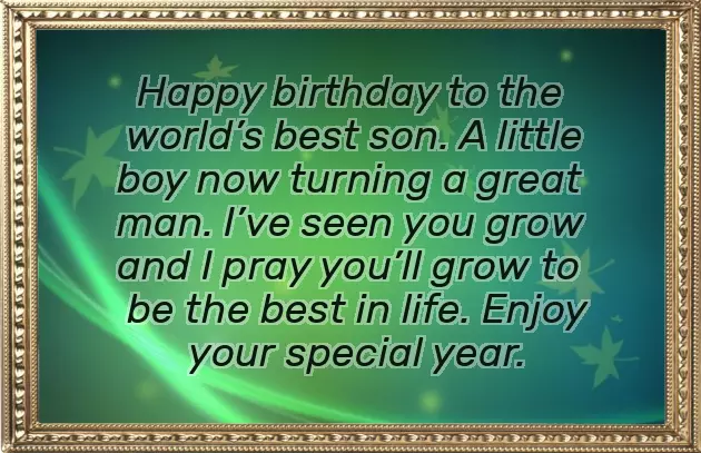 Birthday Wish For My Baby Boy
