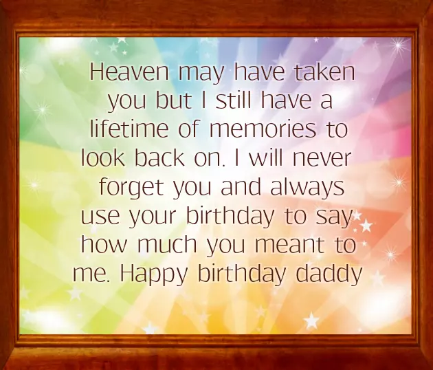 Happy Birthday In Heaven Dad From Your Daughter