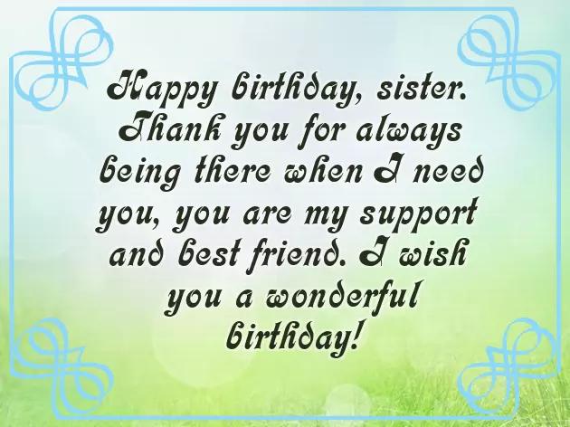 Best Wishes To Sister On Her Birthday Best Wishes To Sister On Her Birthday