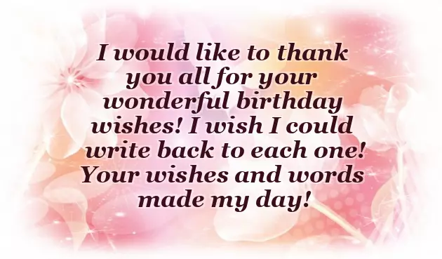 Thanking For Birthday Thanking For Birthday