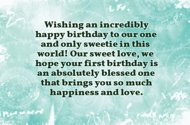 Birthday Wish For My One Year Old Son