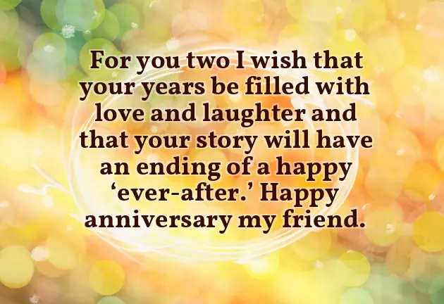 Happy Marriage Anniversary Wishes For Friend