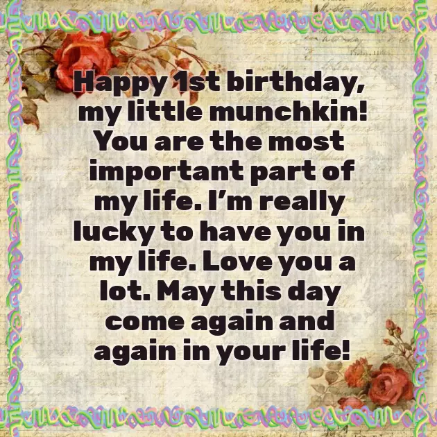 1St Birthday Wishes For My Baby Girl