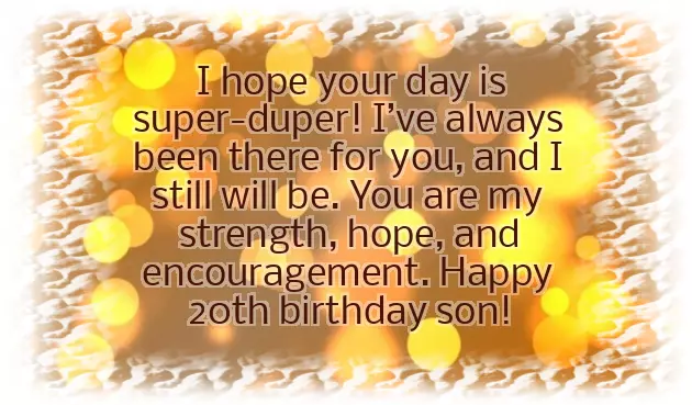 20Th Birthday Son 20Th Birthday Son