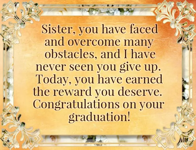 Congratulations To Sister Congratulations To Sister