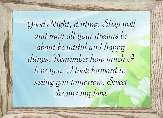 Good Night My Love Sweet Dreams
