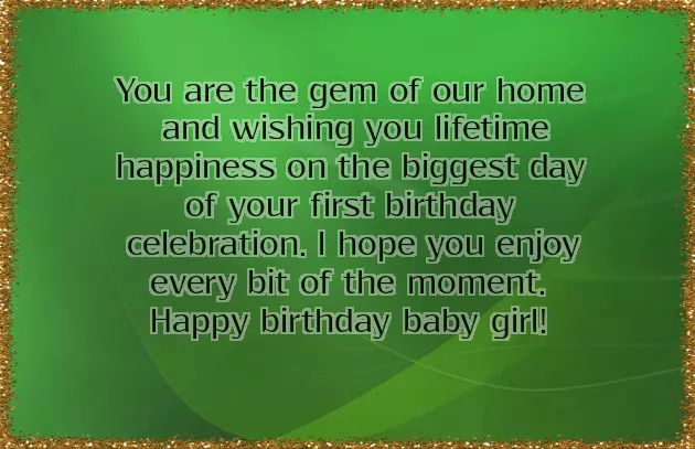 Happy Birthday Quotes For Cute Baby Girl