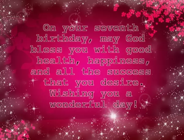 Birthday Wishes To 7 Year Old Son