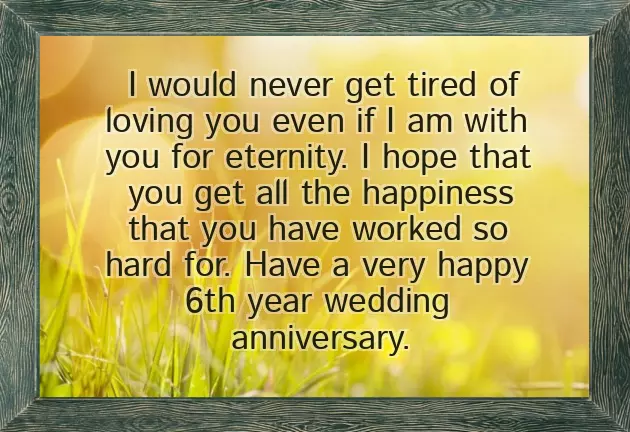 Happy 6Th Anniversary Wishes