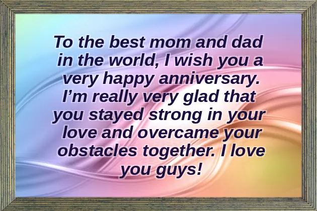 Happy Anniversary Mum Dad
