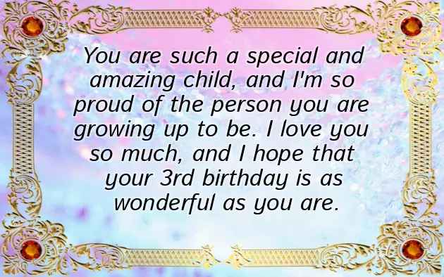 Happy Birthday Wishes 3 Years Boy