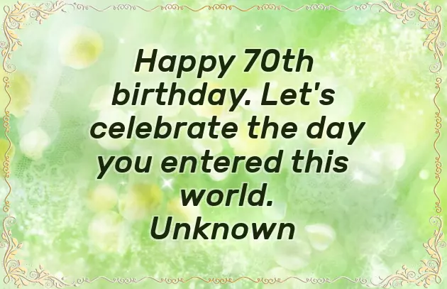 70Th Birthday Messages 70Th Birthday Messages