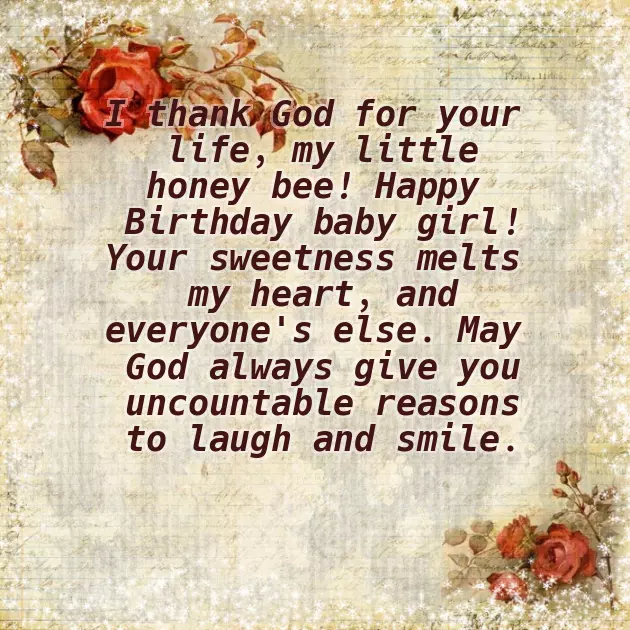 1St Year Birthday Wishes To Baby Girl
