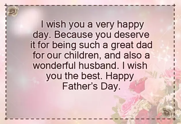 Happy Fathers Day Messages From Wife To Husband
