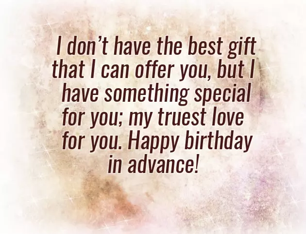 Advance Happy Birthday Wishes For Sister