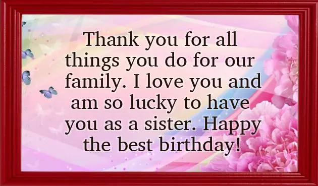 Sister To Sister Birthday Wishes