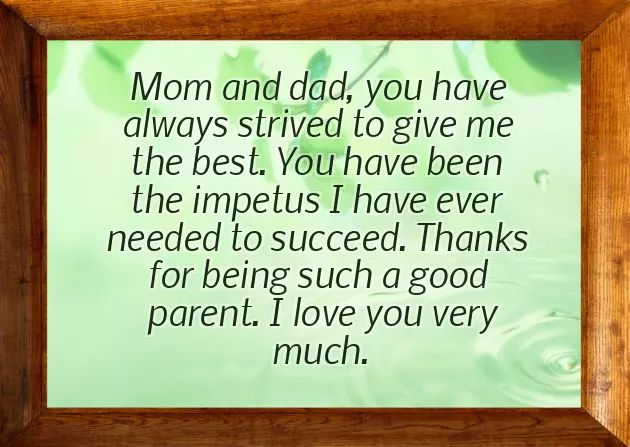 Best Wishes To Parents