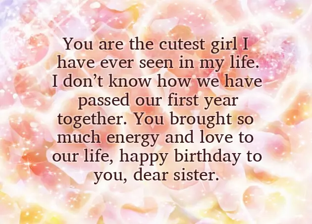Birthday Wishes To Little Sister