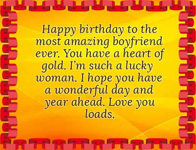 Wishes To Boyfriend On His Birthday