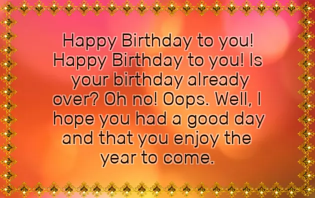 Birthday Belated Wishes Birthday Belated Wishes