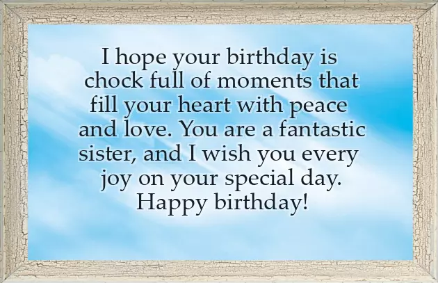 To Wish Happy Birthday To Sister