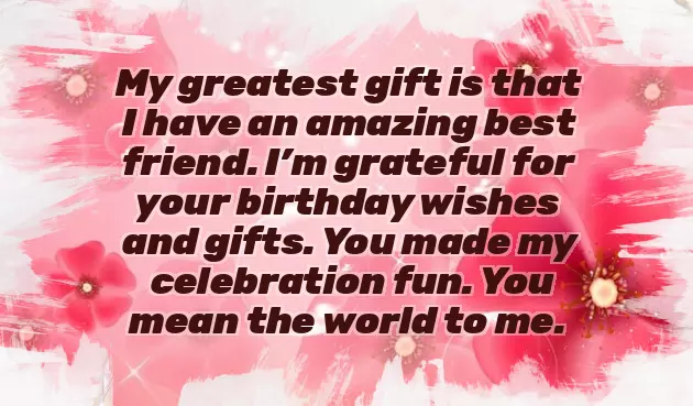 Birthday Thanks Words Birthday Thanks Words