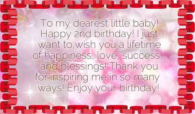 Second Birthday Wishes For Boy