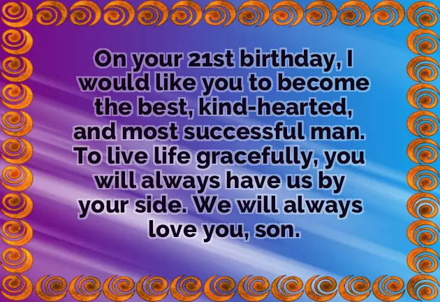 21St Birthday Greetings For Grandson