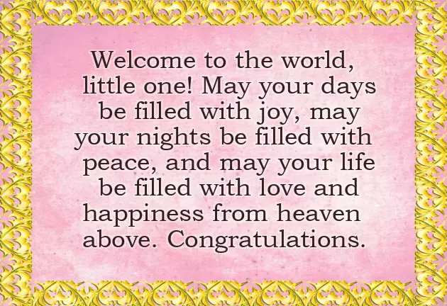 Blessing Message For Baby Boy